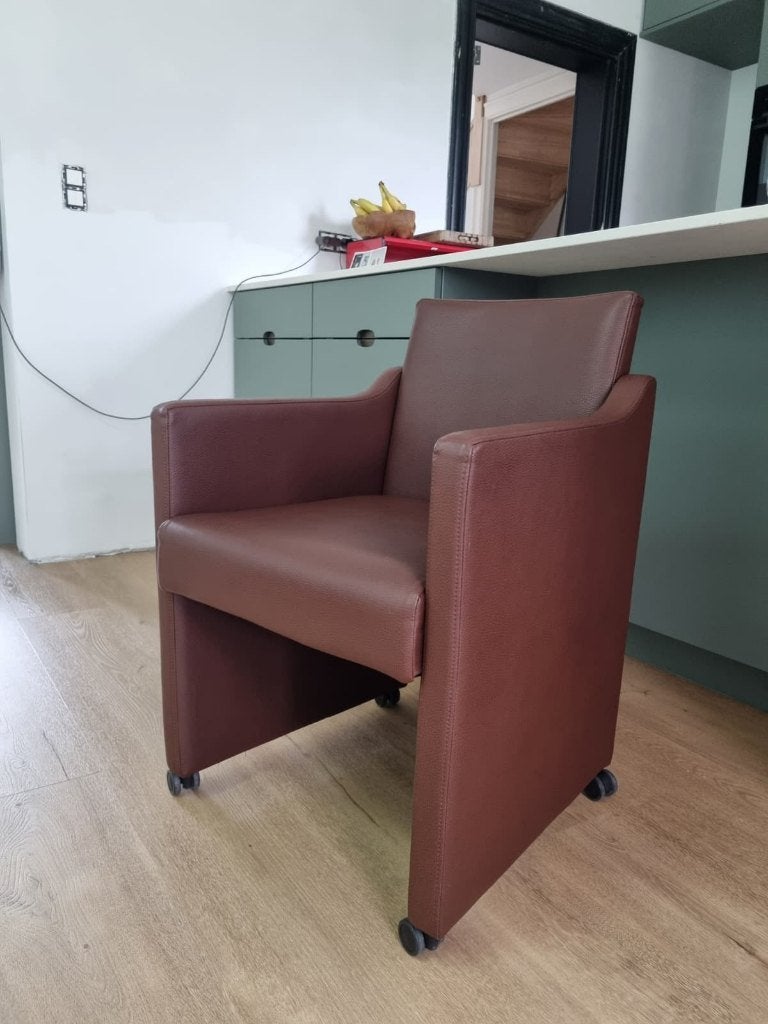 Set van 4 Mobitec Bastia Roll armstoelen met wielen, Ophalen, Zo goed als nieuw, Bruin, Vier