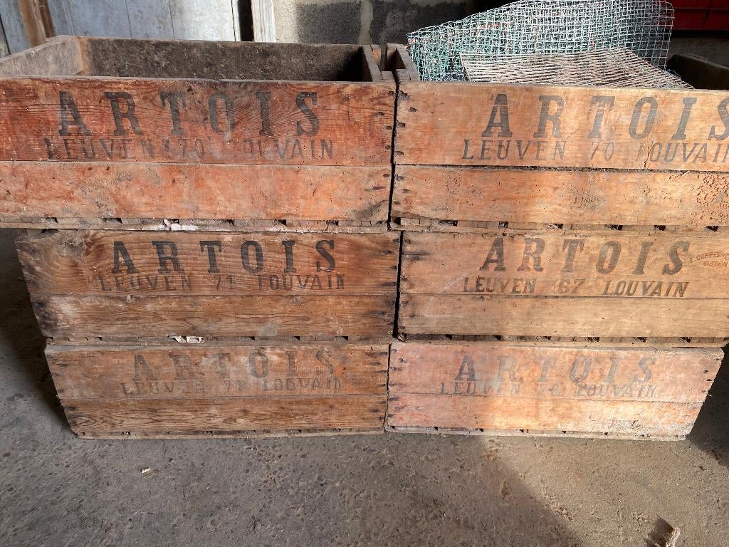 Poubelles vintage en bois Stella Artois ou DAS Hoegaarden, Enlèvement, Utilisé, Autres types, Stella Artois