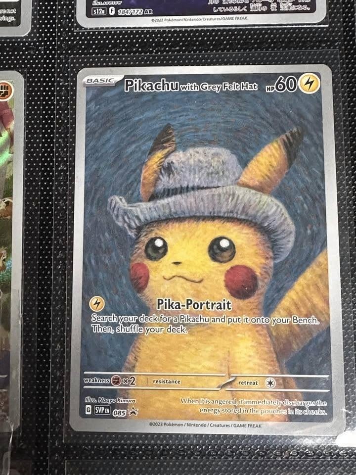 Pikachu with Grey Felt Hat (SVP 085), Ophalen of Verzenden, Nieuw, Losse kaart, Foil