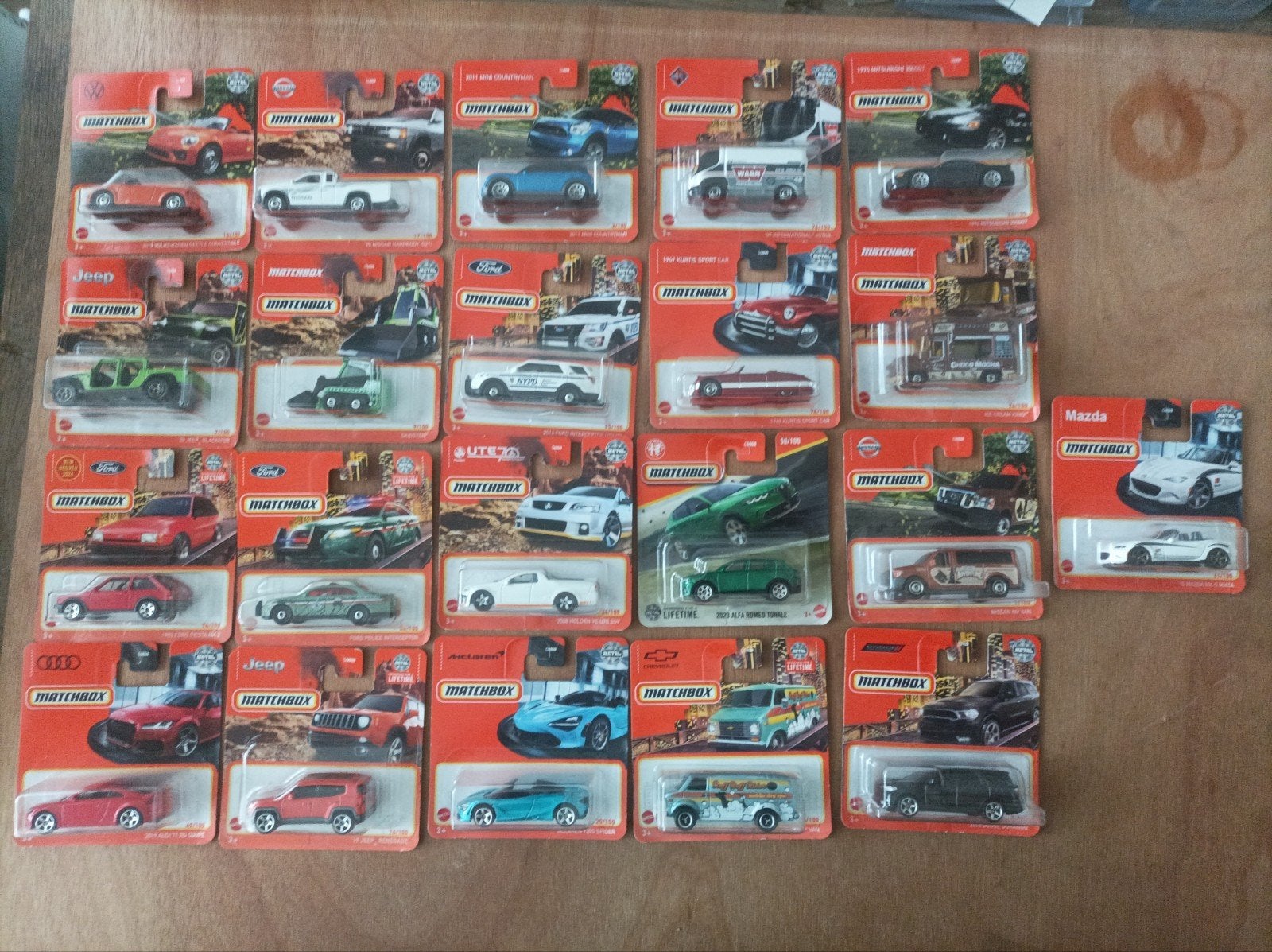 Matchbox lot van 21 verschillende blisters. lot 1, Ophalen of Verzenden