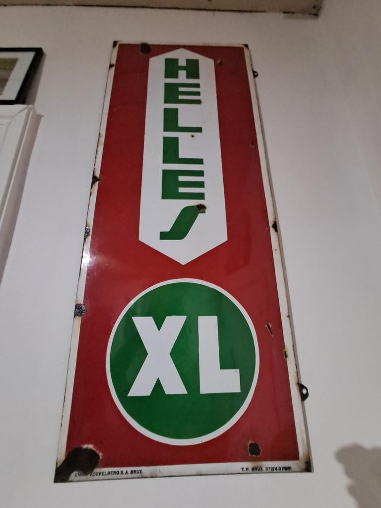 Plaque émaillée Helles XL 1951, Enlèvement