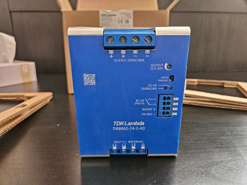 DIN-Rail voeding 3 fase 960W 24V TDK-LAMBDA DRB960-24-3-A0, Ophalen of Verzenden, Nieuw, Elektriciteit