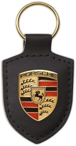 Porsche zwarte leren sleutelhanger, Verzamelen, Ophalen of Verzenden, Nieuw, Transport