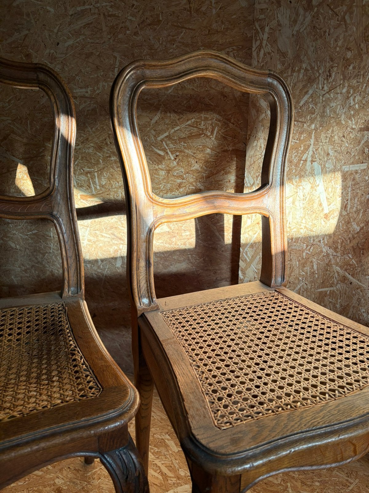 4 stoelen rieten zitting, Antiek en Kunst, Ophalen