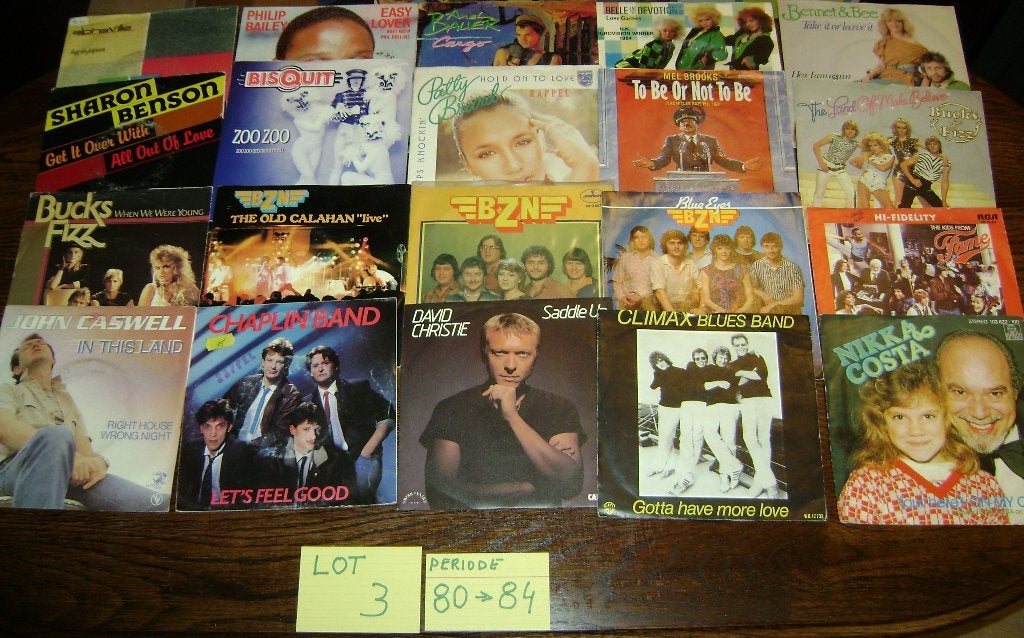 Lot 100 singles 45 T période 1980 à 1984 Lot 3, Enlèvement ou Envoi, 7 inch, Utilisé, Pop
