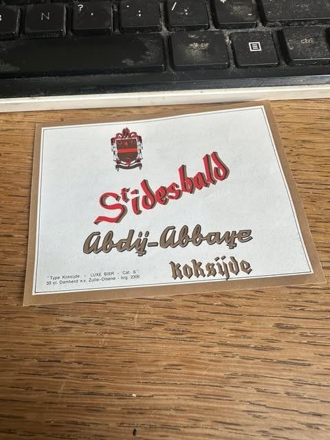 etiket label St Idesbald abdij abbaye Koksijde, Ophalen of Verzenden, Nieuw, Overige typen, Overige merken