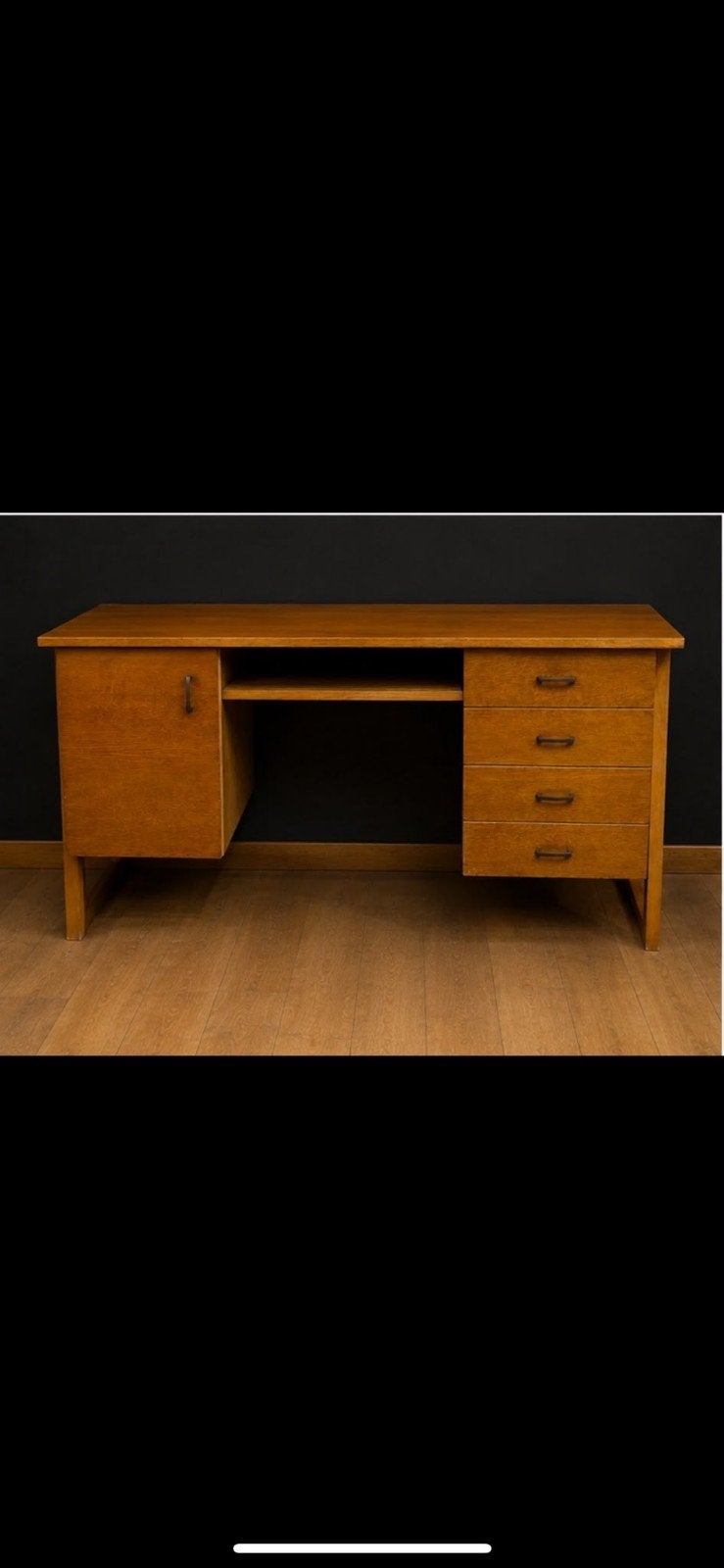 Vintage bureau, Huis en Inrichting, Bureaus, Ophalen, Hout, Bureau-kast combinatie, Demontabel