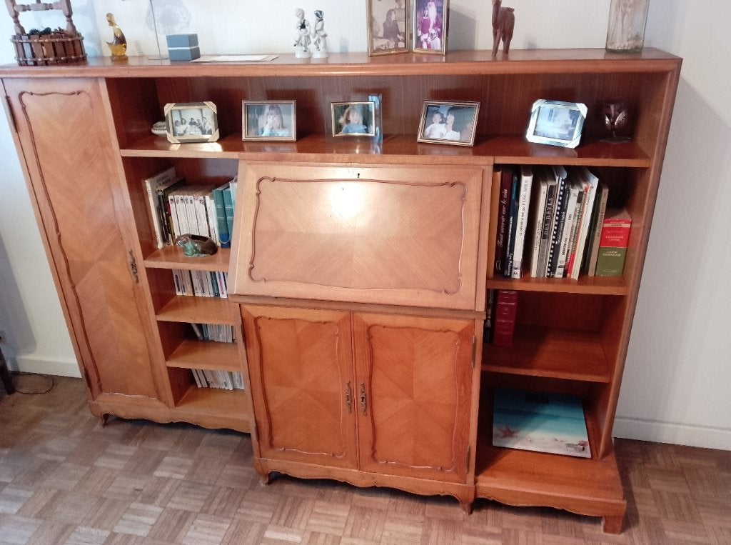 Secrétaire avec armoires et bibliothèque, Maison & Meubles, Enlèvement, Utilisé, Classique