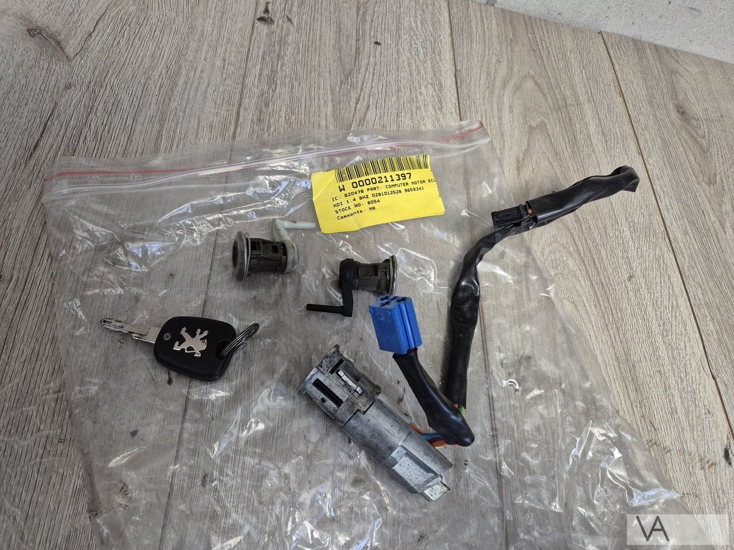 Peugeot 206 2001 - 2009 contactslot met sleutel en deurslot, Auto-onderdelen, Gebruikt, -, -, Ophalen of Verzenden