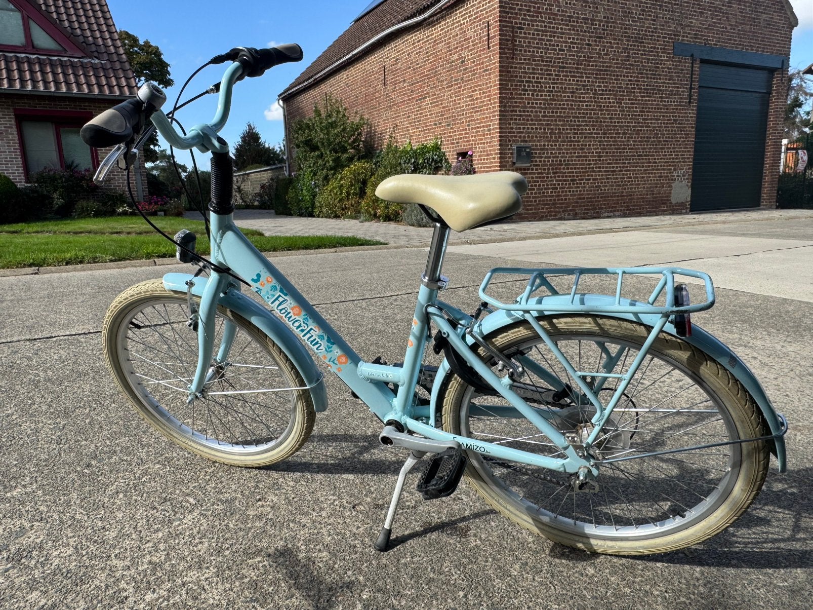 Blauwe meisjesfiets van BikeFun, 22 inch, Ophalen, Gebruikt