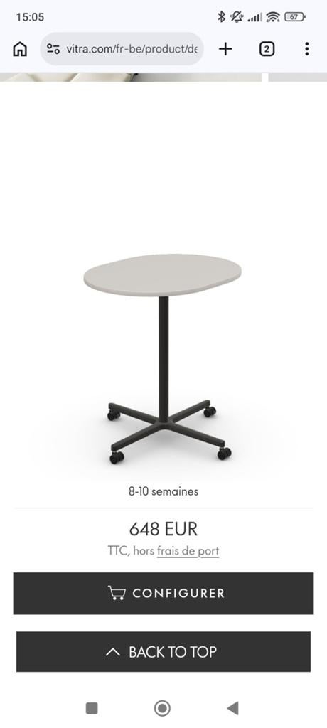 Vitra. Soft work table, Maison & Meubles, Enlèvement, Comme neuf, Ovale, 60 cm ou plus
