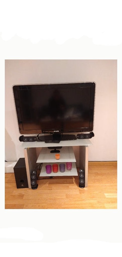 Tv meubel en tv kast Grijs glas Gratis transport, Ophalen, Nieuw, 50 tot 100 cm, Minder dan 100 cm