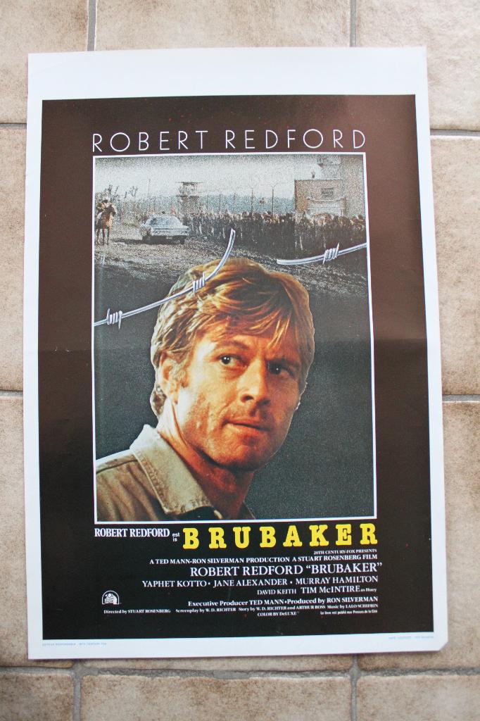 filmaffiche Brubaker 1980 Robert Redford filmposter, Enlèvement ou Envoi, Rectangulaire vertical, A1 jusqu'à A3, Comme neuf