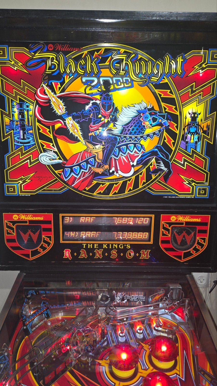 flipper black knight 2000, Collections, Enlèvement, Utilisé, Flipper (jeu), Williams