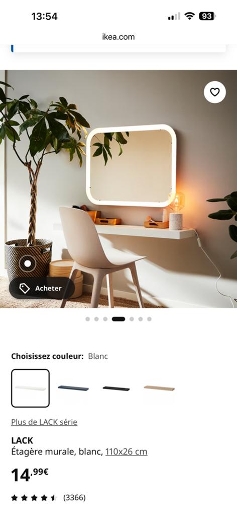 3 Etagères murale Ikea Lak