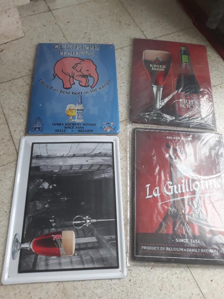 reclame borden biermerken, Verzamelen, Biermerken, Ophalen of Verzenden, Nieuw, Reclamebord, Plaat of Schild, Leffe