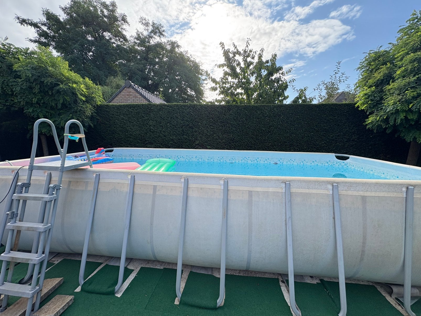 Zwembad + trap Bestway, Tuin en Terras, Zwembaden, Ophalen, Gebruikt, Rechthoekig, Opzetzwembad
