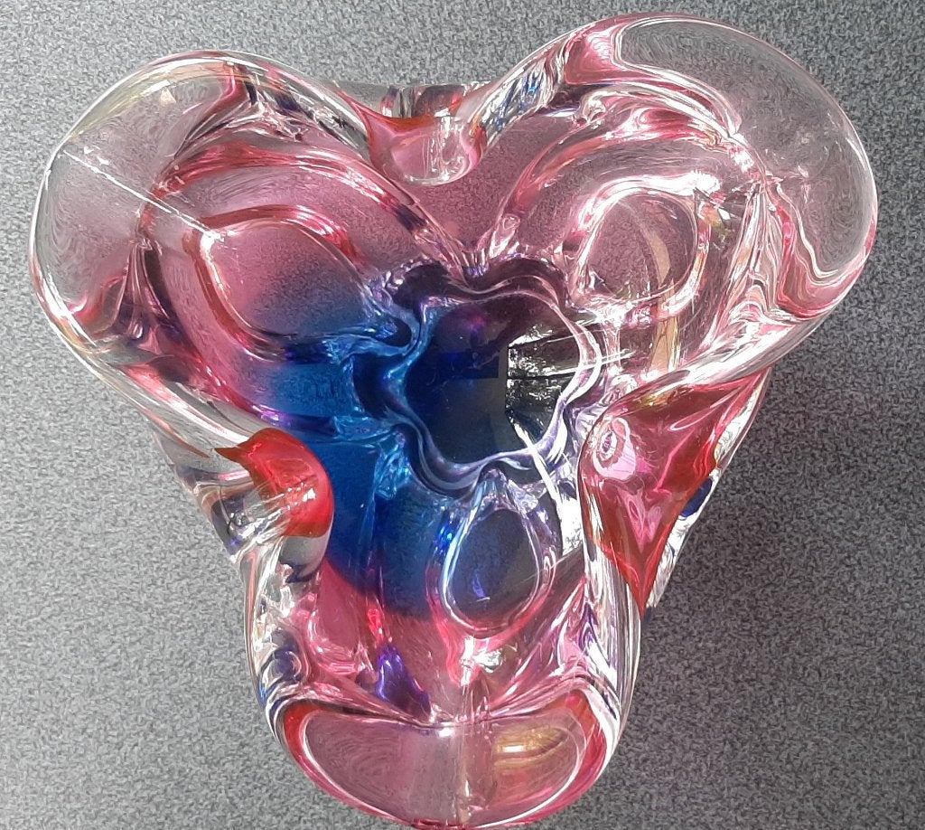 Vintage glazen sierschaal (Murano of Boheens Hospodka), Antiek en Kunst, Ophalen of Verzenden