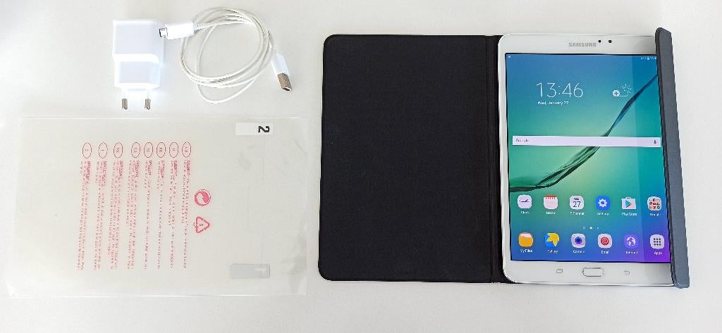Galaxy Tab S2 8" (android) + Samsung cover + screenprotector, Informatique & Logiciels, Android Tablettes, Enlèvement, Utilisé