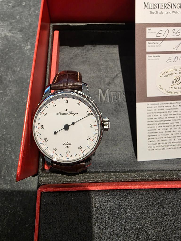 ️ MeisterSinger Edition 366 limited- En boite et garantie, Handtassen en Accessoires, Horloges | Heren, Ophalen, Zo goed als nieuw