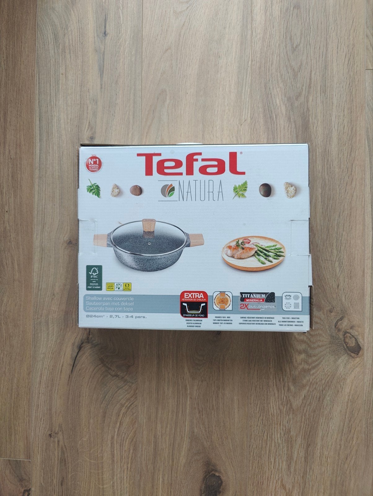 Nouvelle sauteuse Tefal Natura avec couvercle (24 cm), Maison & Meubles, Cuisine | Casseroles & Poêles, Enlèvement ou Envoi, Neuf