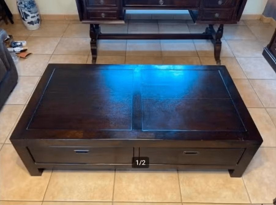 Table basse, Maison & Meubles, 100 à 150 cm, Enlèvement, Utilisé, 50 à 100 cm