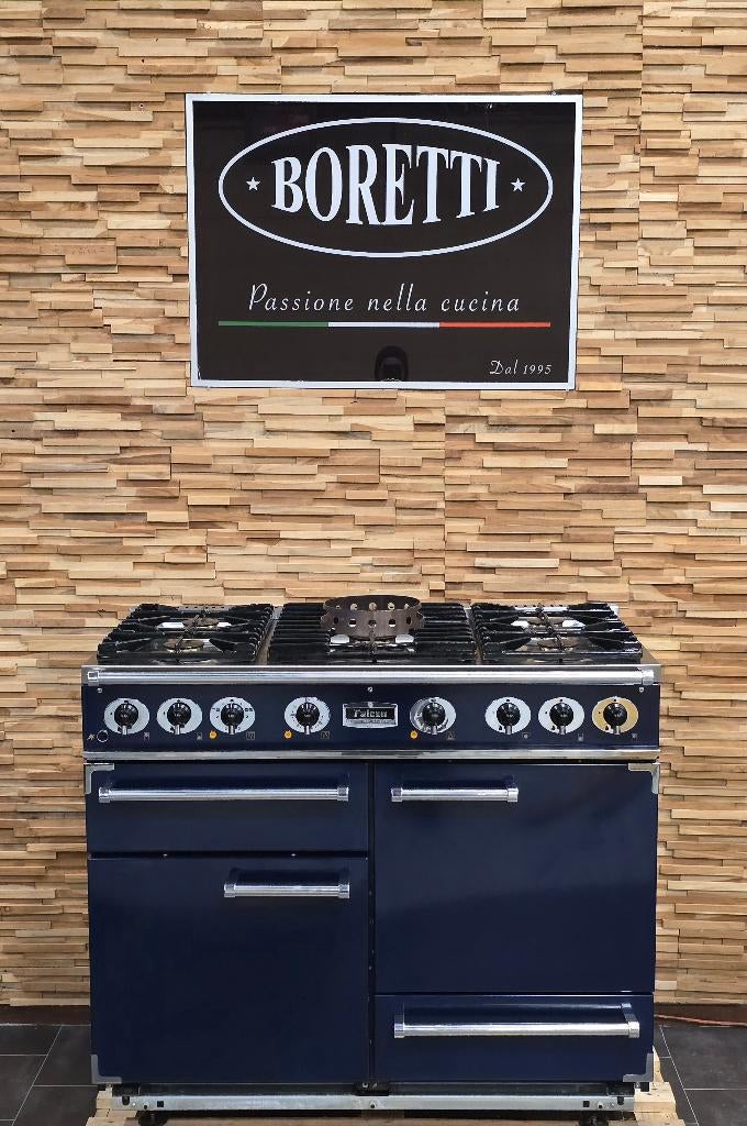 Luxe Falcon Fornuis 110cm konings blauw 3 ovens, Electroménager, Cuisinières, Comme neuf, Autoportant, 5 zones de cuisson ou plus