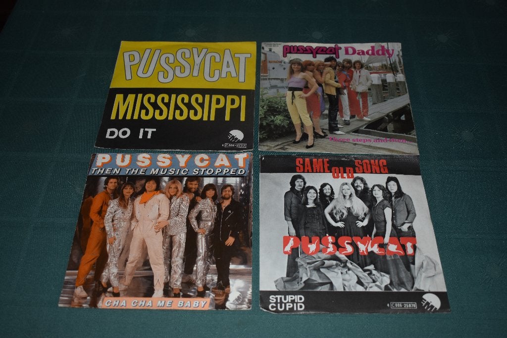 45t vinyls van de Nederlandse popgroep PUSSYCAT, Ophalen of Verzenden, Rock