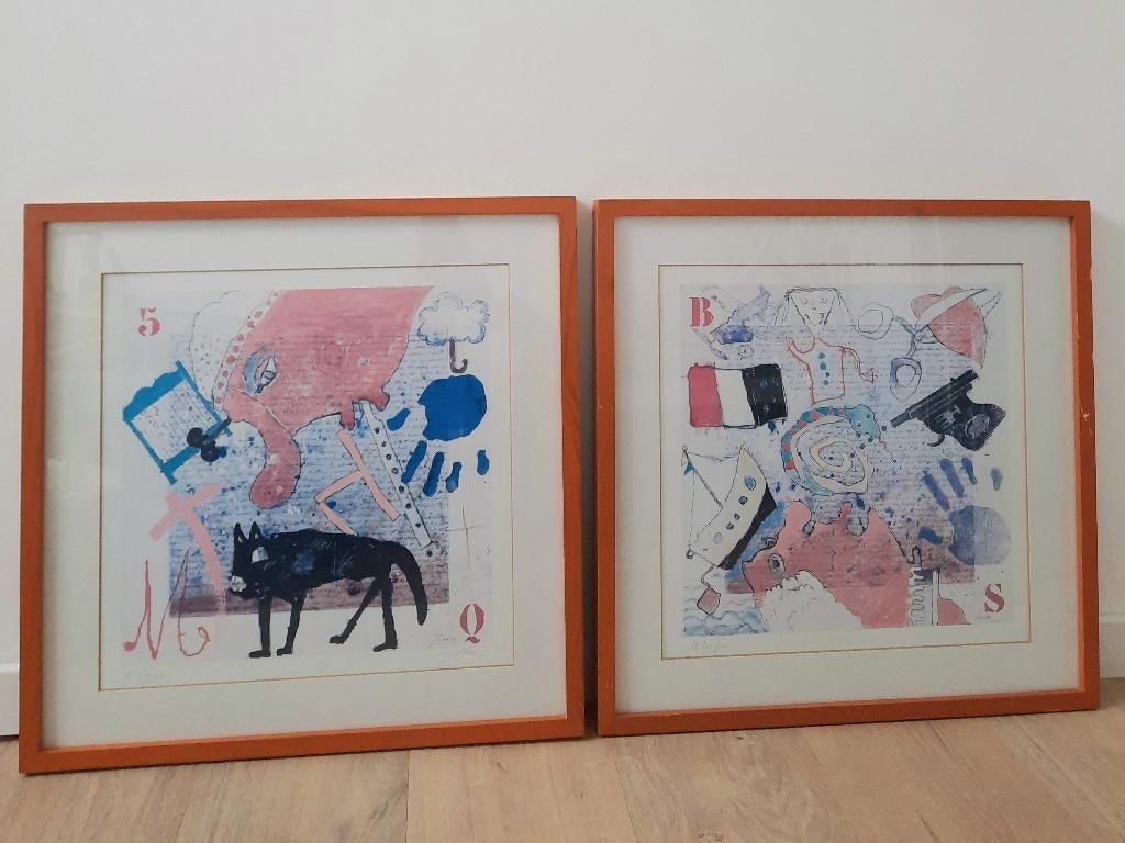 Litho's van Christian Silvain, Antiek en Kunst, Ophalen
