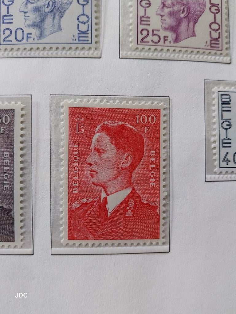 Timbre Roi Baudouin 100Fr., Neuf, Enlèvement ou Envoi, Non oblitéré, Maison royale