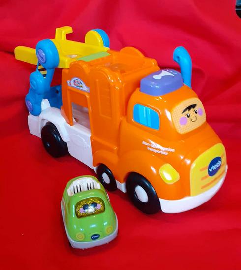 mon super camion transporteur de vtech + 1 vehicule, Ophalen of Verzenden, Gebruikt, 2 tot 4 jaar