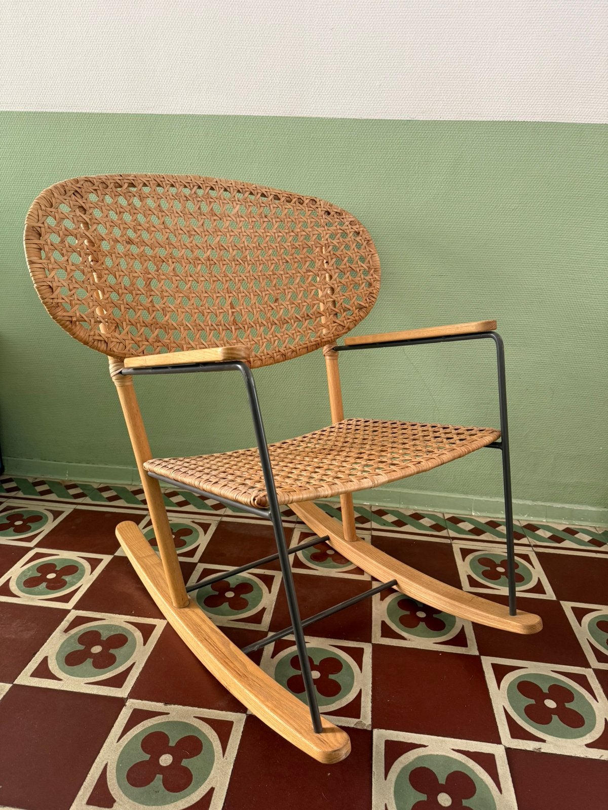 Schommelstoel Ikea rotan Grönadal, Ophalen, Zo goed als nieuw, Riet of Rotan