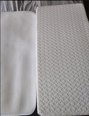 Kindermatras (60x118 cm) incl matrasbeschermer en hoeslakens, Ophalen, Jongetje of Meisje, Wit, Overige typen