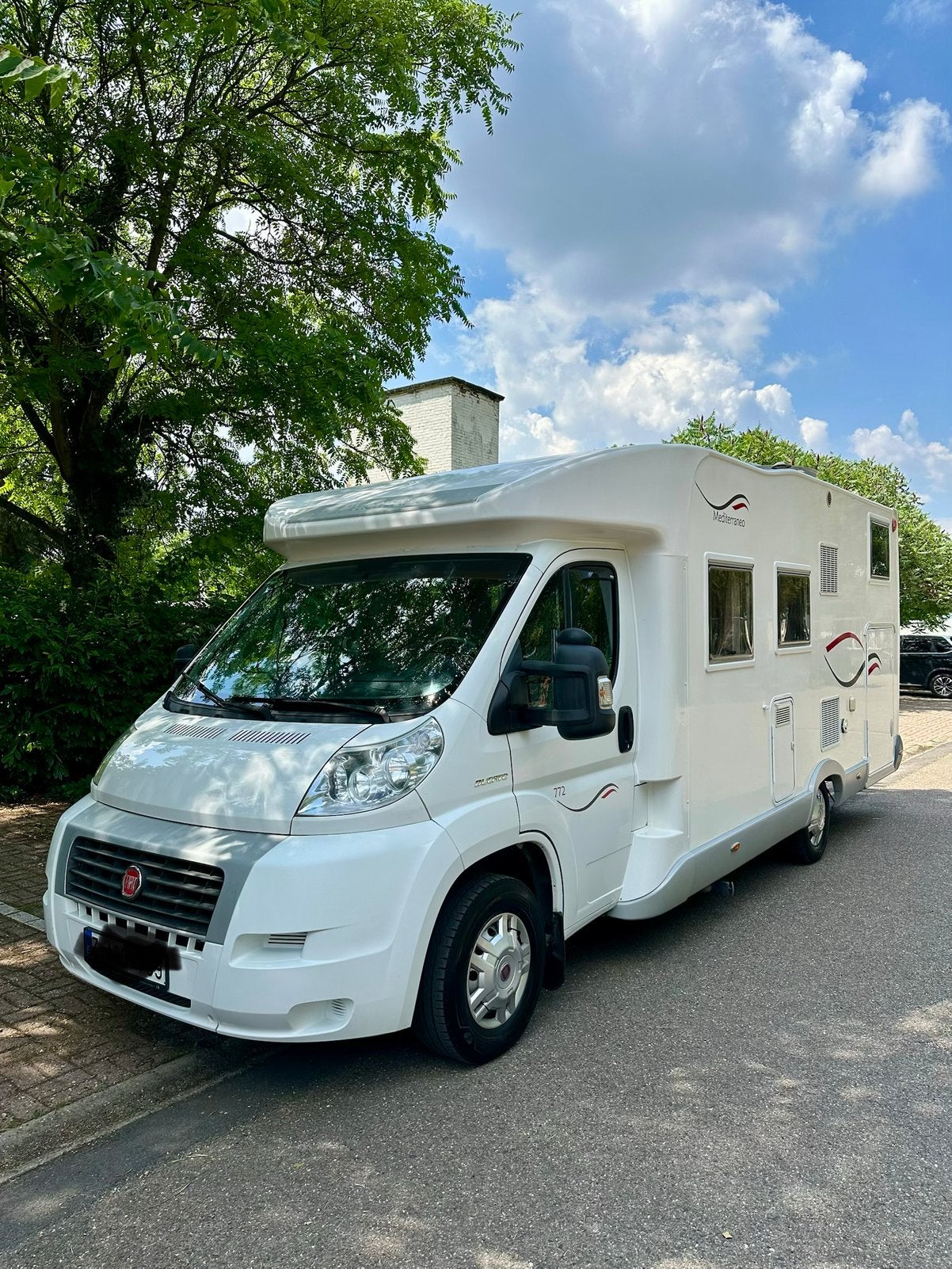 Halfintegrage moncayo mobilhome, Caravans en Kamperen, Mobilhomes, Particulier, Fiat, Schotel, Luifel, Ophalen