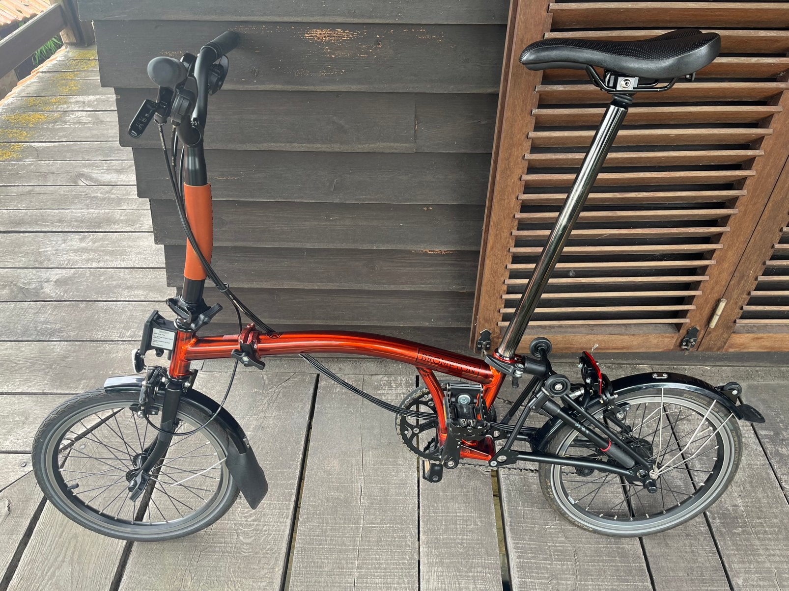 C-line Brompton Explore Black - Flame Lacquer, Ophalen, Gebruikt, Brompton, Velgrem