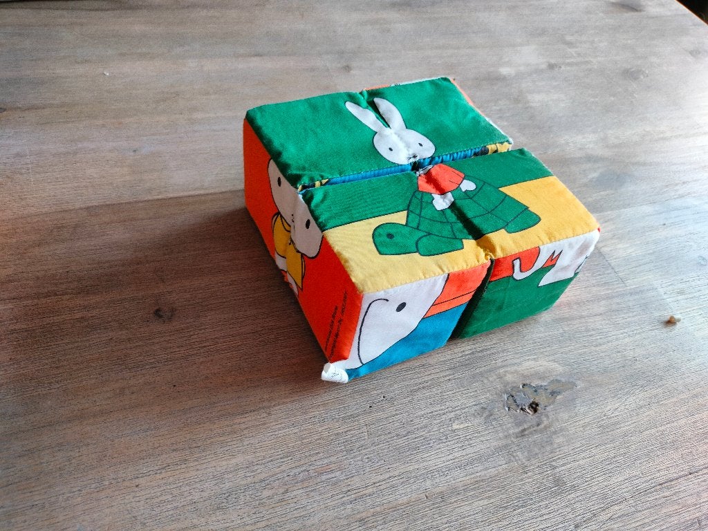 Vintage 2001 Dick Bruna Nijntje Puzzel Foam Kubus, Nijntje, Ophalen, Gebruikt, Wasbaar