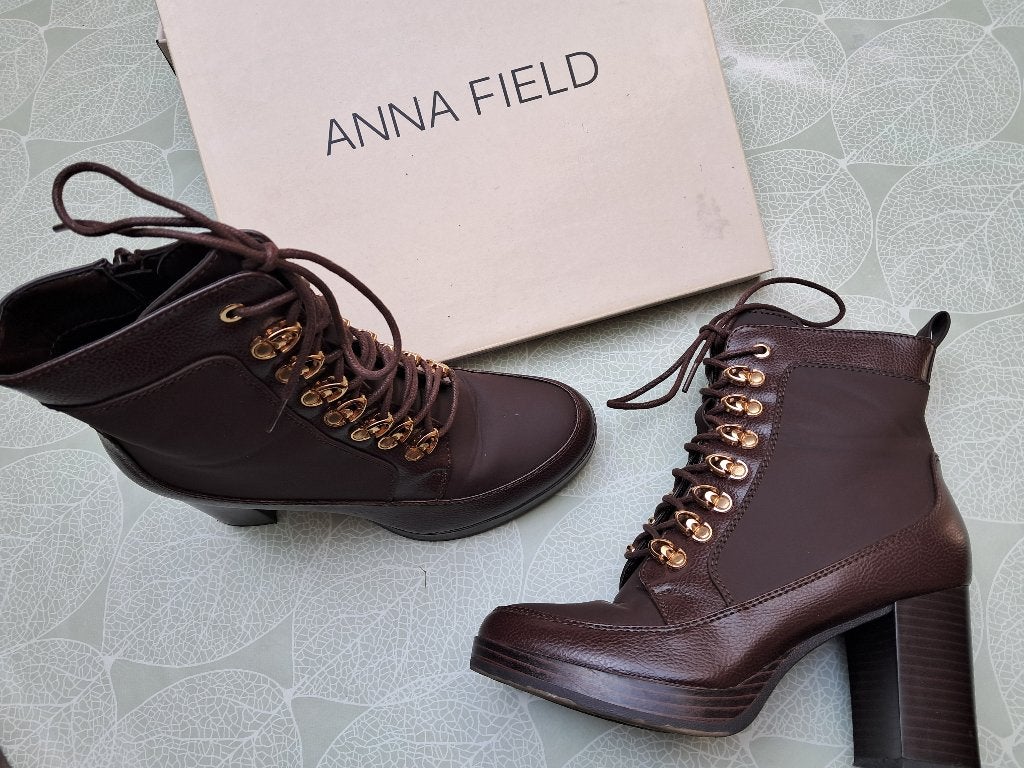 Merk Anna Field: nieuwe lederen laarzen mt 39, Hoge laarzen, Anna Field, Bruin, Ophalen of Verzenden