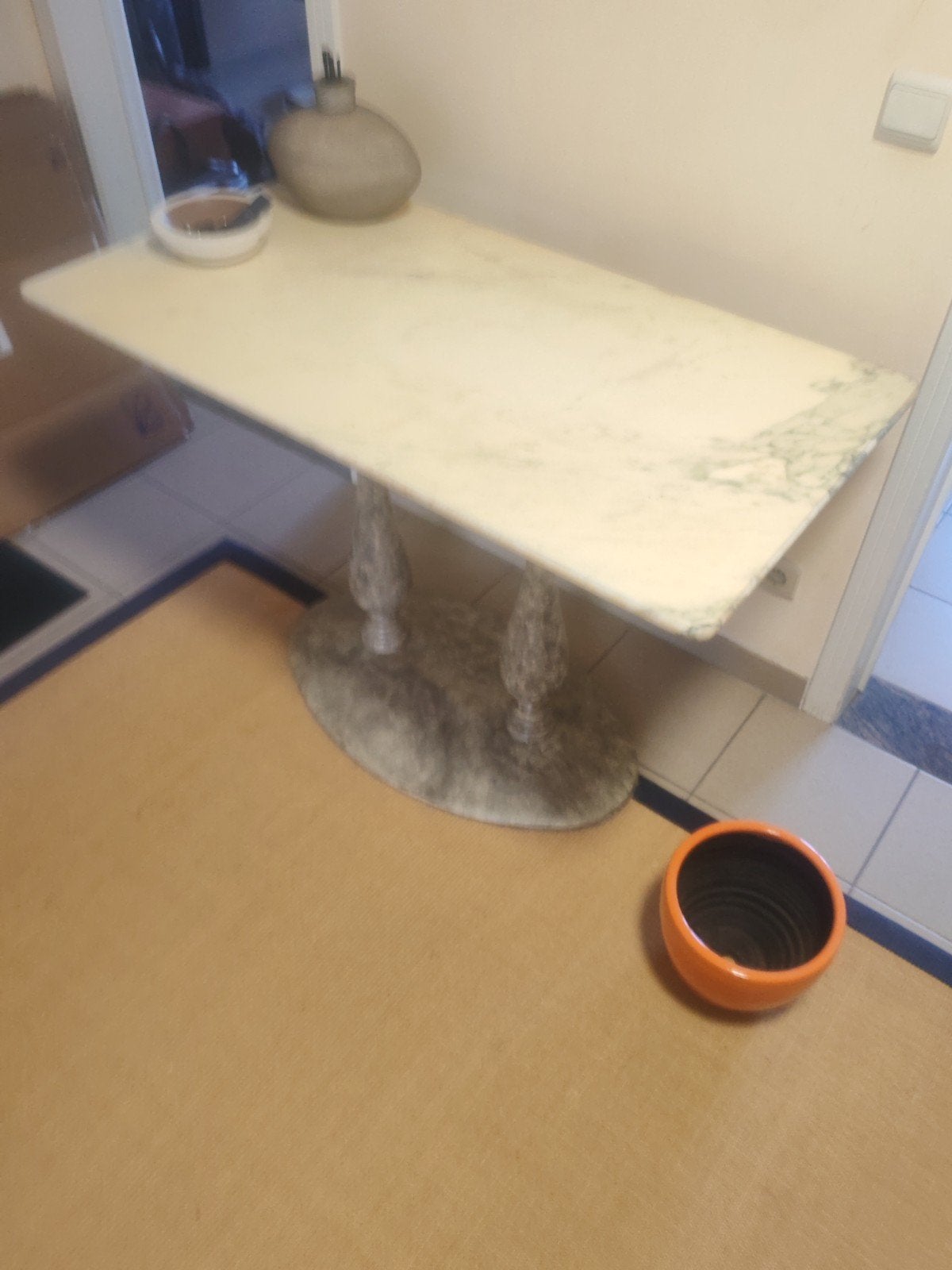 Marmeren tafel, Huis en Inrichting, Ophalen, Minder dan 50 cm, Gebruikt, 50 tot 100 cm
