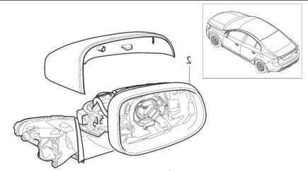 Volvo Spiegelglas rechts C30 C70 (2006-) S40 (2004-) S60 200, Enlèvement ou Envoi, Neuf, Volvo