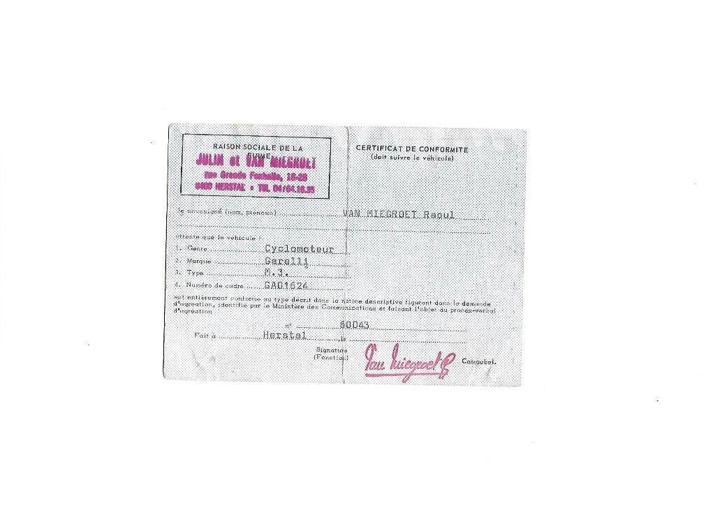 certificat de conformité, Vélos & Vélomoteurs, Enlèvement ou Envoi, Classe B (45 km/h), 49 cm³, Autres marques