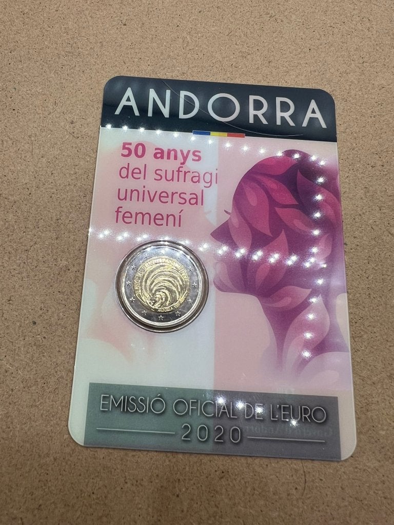 munt andorra 50 anys del sufragi universal femeni 2020, Postzegels en Munten, Munten | Europa | Euromunten, Ophalen of Verzenden