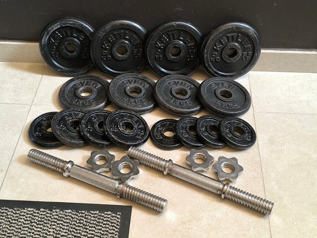 30kg Halterset van SVEN/ KETTLER (30mm), Ophalen, Gebruikt, Benen, Halterset
