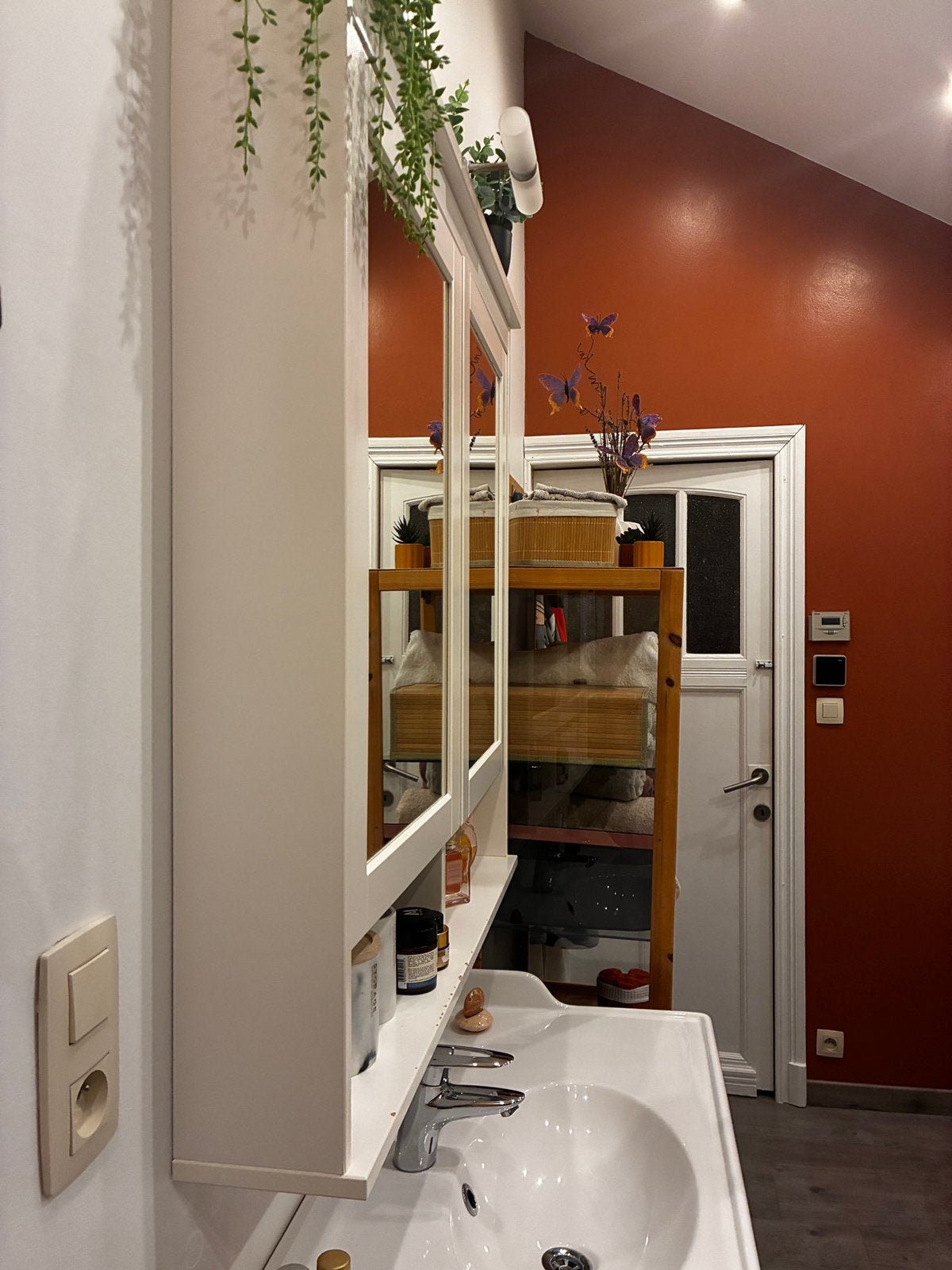 Meuble de salle de bain et armoire à miroir avec lavabo, Armoire à miroir, Moins de 25 cm, Moins de 100 cm, 100 à 150 cm