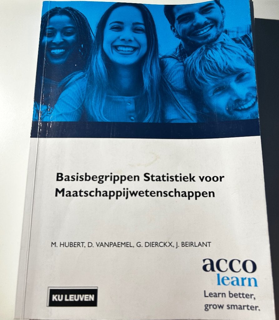 Basisbegrippen Statistiek - D. Vanpaemel, Boeken, Studieboeken en Cursussen, Ophalen of Verzenden, Zo goed als nieuw, Hoger Onderwijs