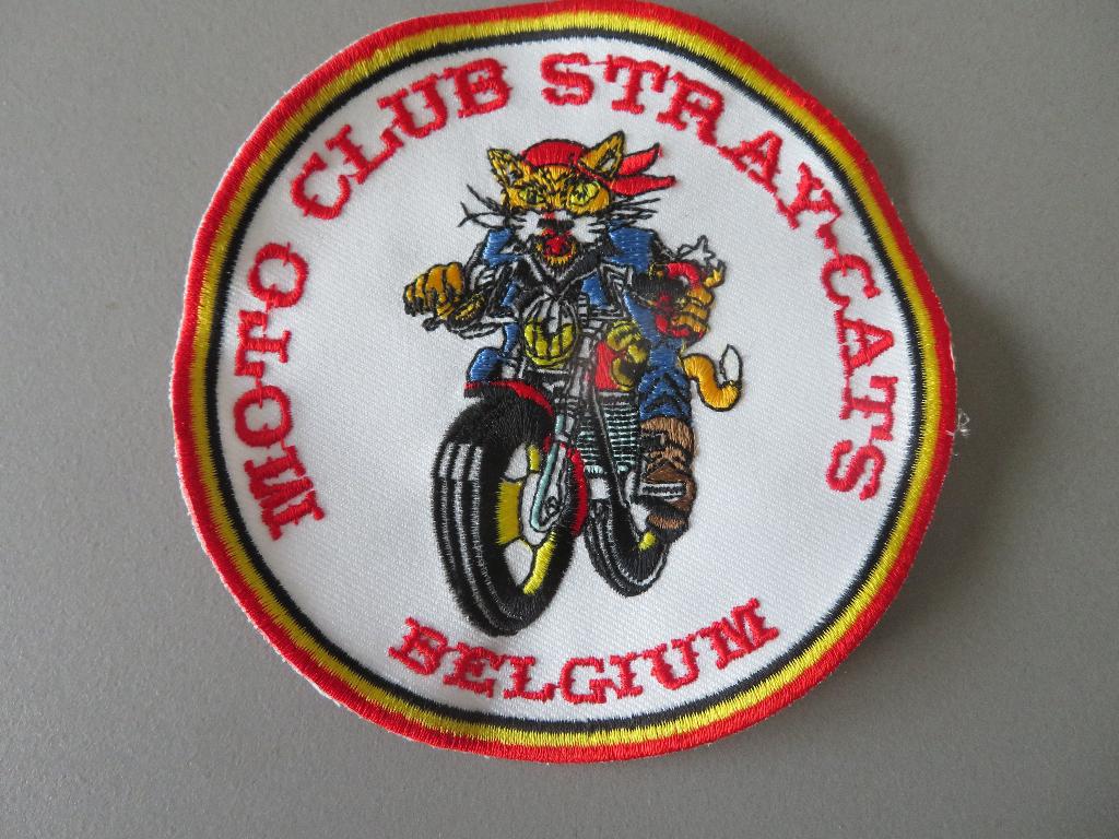 vintage patch M.C. Motorclub Stray - Cats Lessines, Verzenden, Zo goed als nieuw