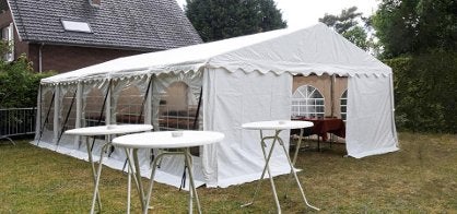 Partytent Ambisphere 5 x 10m, Tuin en Terras, Ophalen, Gebruikt, Partytent, 4 tot 6 meter