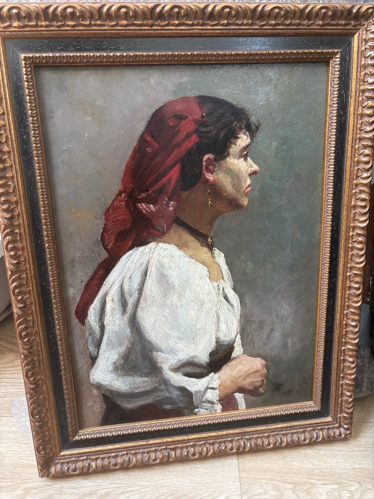 Femme Bohémienne, Antiek en Kunst, Ophalen of Verzenden, Portret of Personen