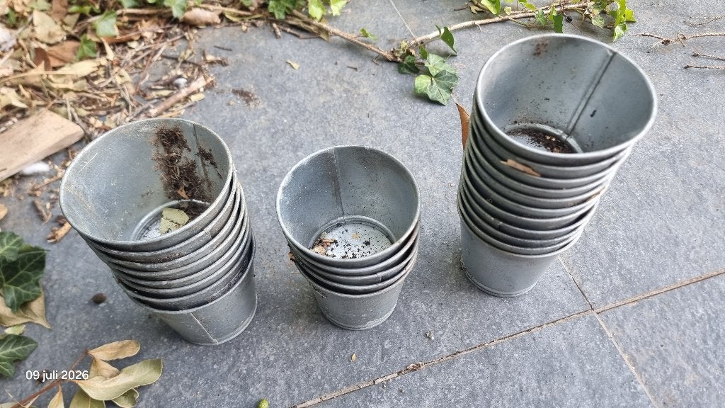 Pots de fleurs, Jardin & Terrasse, Enlèvement ou Envoi, Moins de 25 cm, Rond, Comme neuf