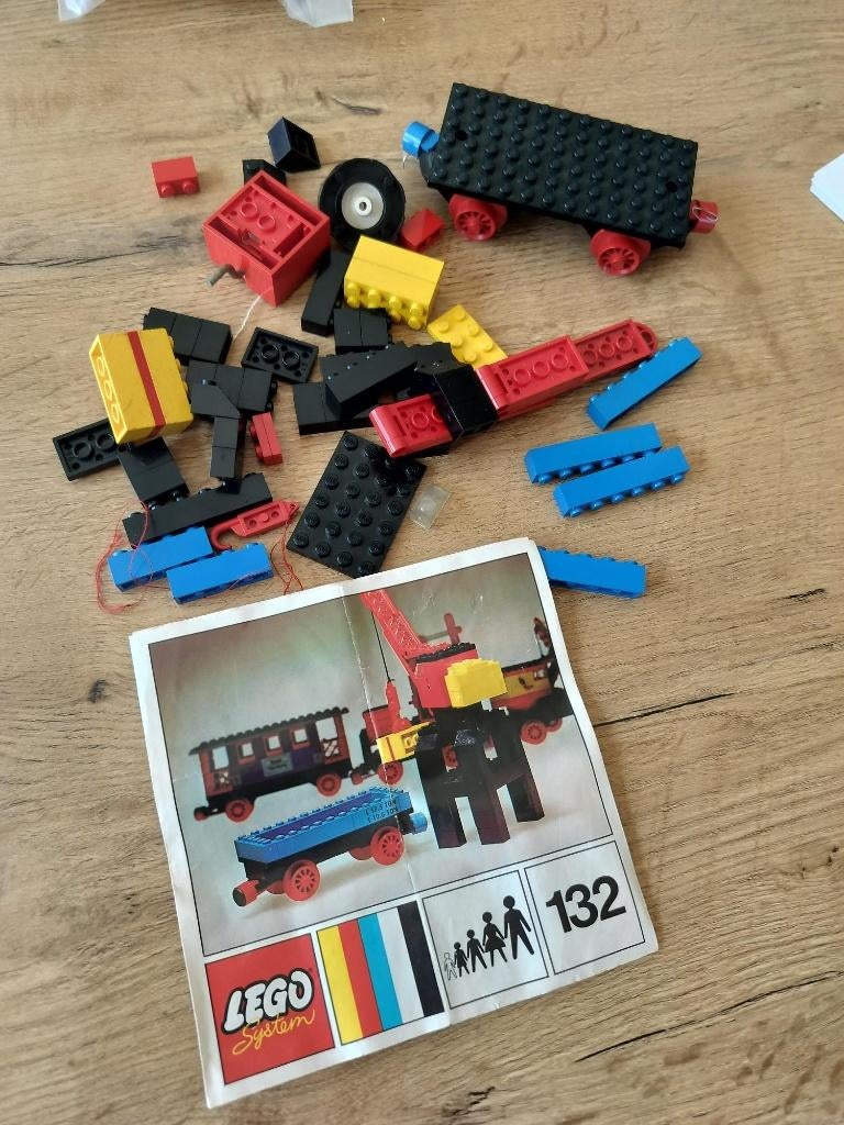 ancienne grue portuaire Lego 132 et wagon plat, Enfants & Bébés, Jouets | Duplo & Lego, Enlèvement ou Envoi, Lego