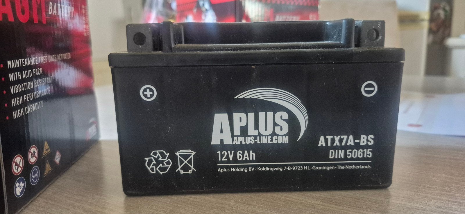 2 x batterij 12v 6 ah merk AGM ATX7A-BS, Ophalen, Nieuw